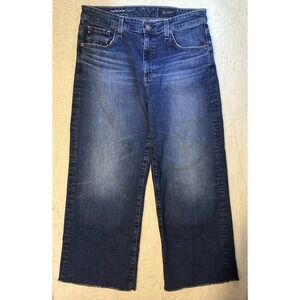 AG Adriano Goldschmied Saige Jeans Womens 29 High Rise Wide Leg Crop Japan Fray